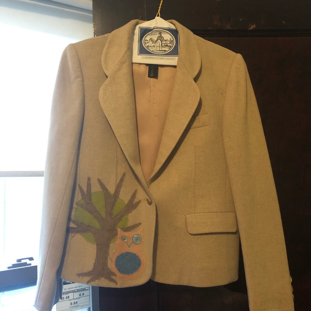 Vintage jacket with owl decal/embroidery